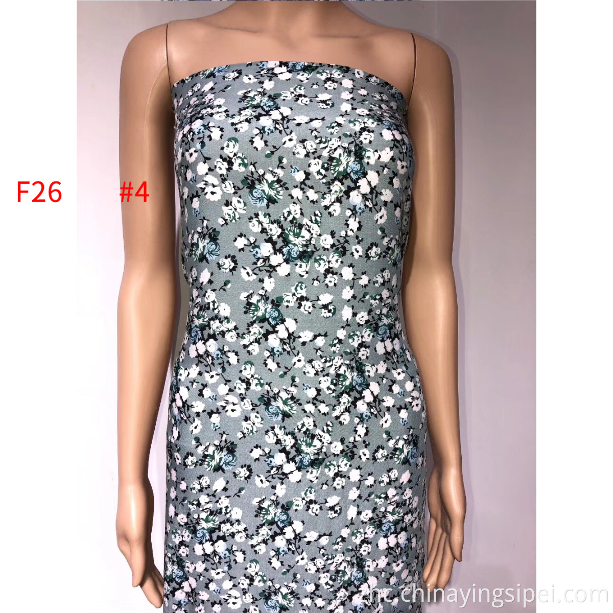 小花图案数字印刷棉质斜纹织物棉质编织罂粟面料